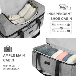 Foto 2 | Foto 2 | Bolsa De Viaje Etronik Duffle Para Hombre Y Mujer Con Compartimento Para Zapatos, Color Gris - Venta Internacional.
