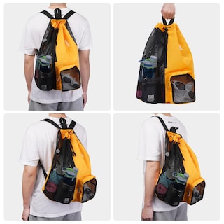Foto 7 | Foto 7 | Bolsa De Natación Wandf Mochila De Malla Con Cordón Impermeable (naranja) - Venta Internacional.