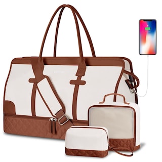 Foto 1 | Foto 1 | Bolsa De Viaje Weekender Etronik Para Mujer, Talla Grande, Color Beige - Venta Internacional.