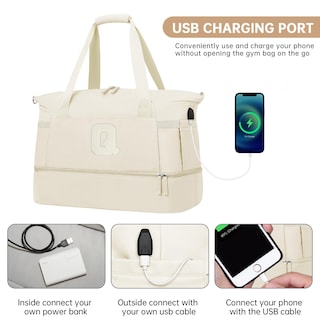 Foto 5 | Foto 5 | Bolsa De Gimnasio Etronik Con Iniciales Personalizadas Con Puerto De Carga Usb - Venta Internacional.
