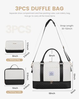 Foto 2 | Foto 2 | Bolsa De Viaje Para Fin De Semana Lovevook Para Mujer Con Compartimento Para Zapatos - Venta Internacional.