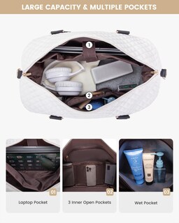 Foto 3 | Foto 3 | Bolsa De Viaje Para Fin De Semana Lovevook Para Mujer Con Compartimento Para Zapatos - Venta Internacional.