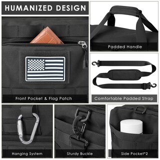 Foto 5 | Foto 5 | Bolsa De Viaje Etronik Tactical Duffle & Weekender Para Hombre, Color Negro - Venta Internacional.