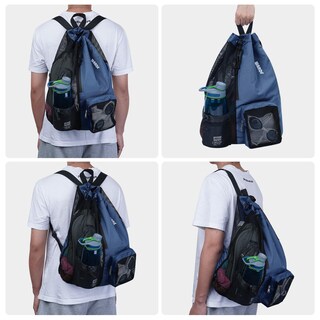 Foto 7 | Foto 7 | Bolsa De Natación Wandf, Mochila De Malla Con Cordón, Impermeable, Azul Oscuro - Venta Internacional.
