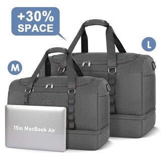 Foto 3 | Foto 3 | Bolsa Deportiva Etronik, Bolsa De Viaje Grande Con Compartimento Para Zapatos, 55 L, Color Gris - Venta Internacional.