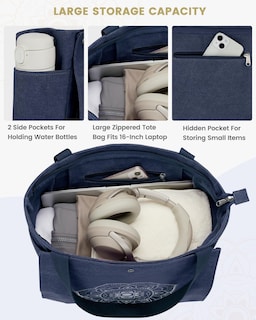 Foto 3 | Foto 3 | Bolsa Para Esterilla De Yoga Gonex Para Yoga Y Gimnasio Con Múltiples Bolsillos, Azul - Venta Internacional.