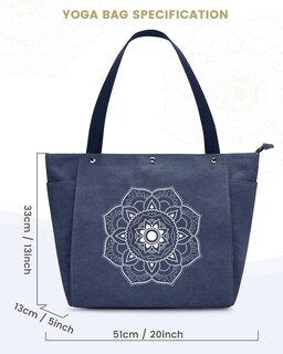 Foto 5 | Foto 5 | Bolsa Para Esterilla De Yoga Gonex Para Yoga Y Gimnasio Con Múltiples Bolsillos, Azul - Venta Internacional.