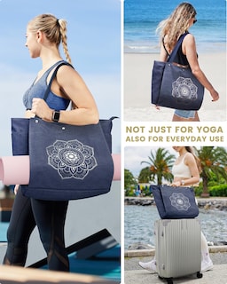 Foto 6 | Foto 6 | Bolsa Para Esterilla De Yoga Gonex Para Yoga Y Gimnasio Con Múltiples Bolsillos, Azul - Venta Internacional.