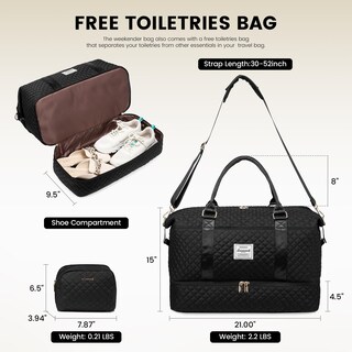 Foto 2 | Foto 2 | Bolsa De Viaje Lovevook Para Mujer Con Compartimento Para Zapatos - Venta Internacional.