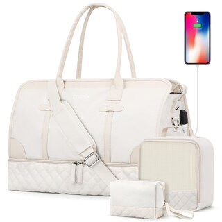 Foto 1 | Foto 1 | Bolsa De Viaje Weekender Etronik Para Mujer, Talla Xl, Color Beige - Venta Internacional.