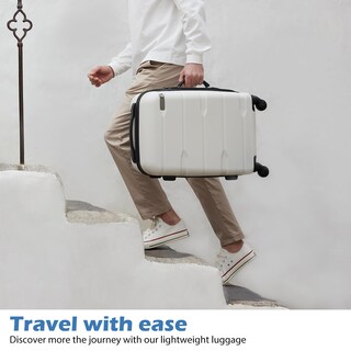 Foto 2 | Foto 2 | Maleta Expandible Luggage Coolife De Policarbonato Y Abs Spinner De 28 Pulgadas, Color Blanco - Venta Internacional.