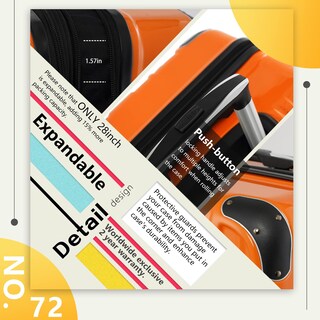 Foto 4 | Foto 4 | Maleta Expandible Luggage Coolife Para Pc+abs Spinner De 28 Pulgadas, Color Vino - Venta Internacional.