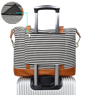 Foto 2 | Foto 2 | Bolso Weekender Bluboon Para Mujer, De Lona, De Mano, De Noche, Negro - Venta Internacional.