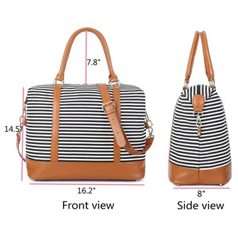 Foto 3 | Foto 3 | Bolso Weekender Bluboon Para Mujer, De Lona, De Mano, De Noche, Negro - Venta Internacional.