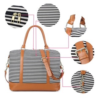 Foto 5 | Foto 5 | Bolso Weekender Bluboon Para Mujer, De Lona, De Mano, De Noche, Negro - Venta Internacional.