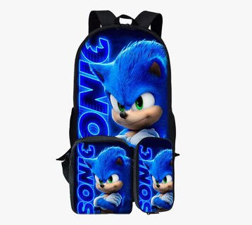 Foto 1 | Foto 1 | Mochila, Lonchera Y Lapicera De Sonic Para Niños: Juego De 3 Piezas Con Capacidad Grande