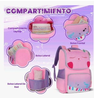 Foto 2 | Foto 2 | Mochila Escolar Primaria Para Niñas Infantil Gato Grande