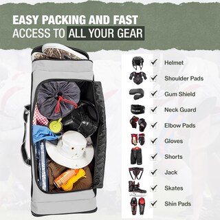 Foto 6 | Foto 6 | Bolsa De Hockey Jetstream, Resistente Al Agua, 3 Bolsillos, 36 Pulgadas - Venta Internacional.