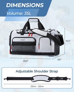 Foto 7 | Foto 7 | Bolsa Deportiva De Viaje Bagsmart De 35 Litros Con Compartimento Para Zapatos - Venta Internacional.