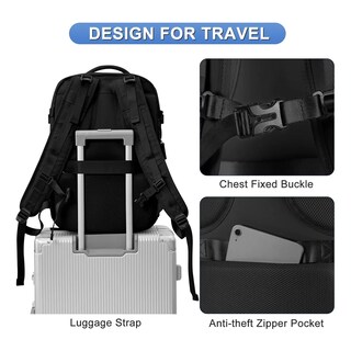 Foto 4 | Foto 4 | Mochila De Viaje Avión Aprobado Impermeable Multifuncional Eo Safe Imports Esi-20045 Negro