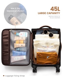 Foto 3 | Foto 3 | Equipaje De Mano Lovevook De 20 Pulgadas Con Cierre Tsa  45 L  Resistente Al Agua - Venta Internacional.