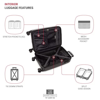 Foto 4 | Foto 4 | Equipaje Swissgear 7272 Energie Con Superficie Rígida Expandible De 30 Pulgadas Color Negro - Venta Internacional.