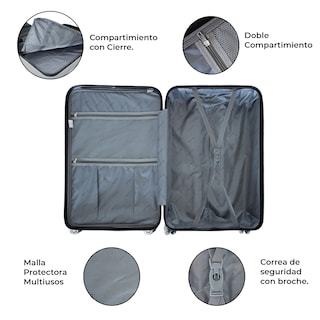 Foto 6 | Foto 6 | Maleta De Mano Rígida 20 Pulgadas Con Ruedas 360 Y Candado Tsa Marca Gravita