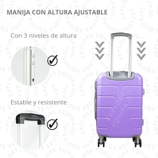 Foto 6 | Foto 6 | Maleta Jony 10 Kg Lila con Candado Fijo De Seguridad Carry On