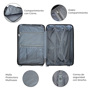 Foto 5 | Foto 5 | Juego De 3 Maletas Rígidas Con Ruedas 360 Marca Gravita