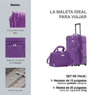 Foto 2 | Foto 2 | Juego de Maleta 20'' + Neceser 15'' Fly and Trip Medellín Maroados
