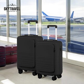 Foto 7 | Foto 7 | Maleta de Viaje 10kg 20 Pulgadas Cabina Carry On 4 Rueda 360 Negro