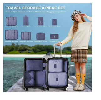 Foto 4 | Foto 4 | 8pcs Bolsas Organizadoras De Maletas Para Viaje Impermeable