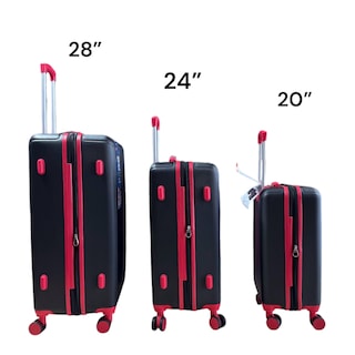 Foto 3 | Foto 3 | Set De 3 Maletas De Viaje Abs Irrompible Con Candado Tsa Ruedas Giratorias 360° Color Negro