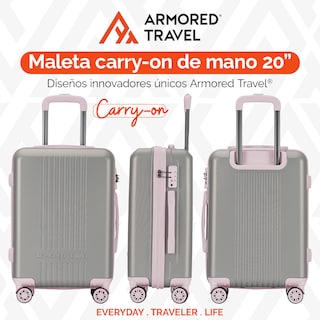 Foto 5 | Foto 5 | Maleta De Viaje Rígida Carry On De Mano Andrea Cabina Rosa 20 Pulgadas 10 Kg Abs Doble Refuerzo Con Candado Alta Seguridad