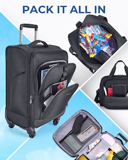 Foto 3 | Foto 3 | Bolsa De Equipaje Smart, Equipaje De Mano Ampliable De 50 Cm Con Ruedas Giratorias - Venta Internacional.