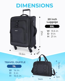 Foto 6 | Foto 6 | Bolsa De Equipaje Smart, Equipaje De Mano Ampliable De 50 Cm Con Ruedas Giratorias - Venta Internacional.