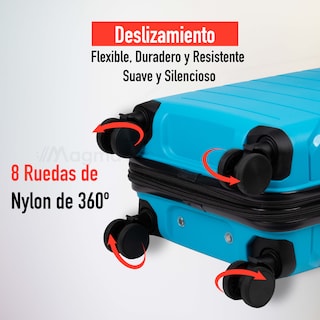 Foto 8 | Foto 8 | Magma Life Maleta De Viaje De 10 Kg Star Carry On, Cierre Expandible Mayor Capacidad, Candado Tsa, Pp Alta Tecnologia, 8 Ruedas