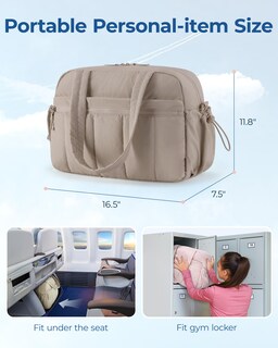 Foto 3 | Foto 3 | Bolsa De Gimnasio Bagsmart Para Mujer, Bolsa De Viaje, Fin De Semana, Camel - Venta Internacional.