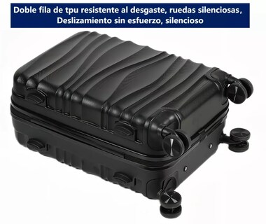 Foto 3 | Foto 3 | Maleta Belug Negra con Candado y 4 Ruedas 360°