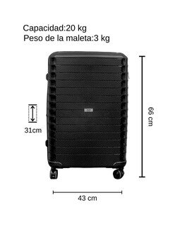 Foto 2 | Foto 2 | Maletas de Viaje T-Travel Tech de Polipropileno Negro