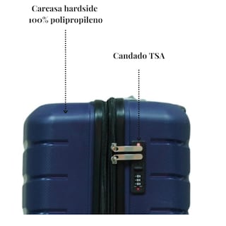 Foto 3 | Foto 3 | Maletas de Viaje T-Travel Classic Azul de Polipropileno