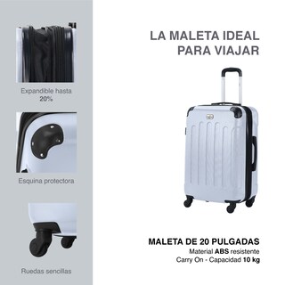 Foto 2 | Foto 2 | Maleta Fly & Trip ABS 20in Tokio Plateada