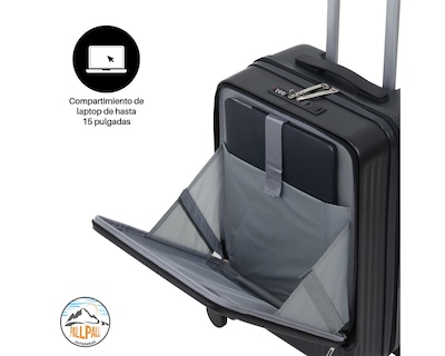 Foto 4 | Foto 4 | Maleta Viaje Mano Pallpall Portavasos Bolsa Frontal Laptop Color Negro Nombre Del Diseño Lisa