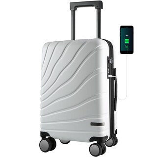 Foto 1 | Foto 1 | Maleta con Llantitas Vankean TSA Lock de 20 Pulgadas Blanco - Venta Internacional