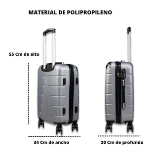 Foto 2 | Foto 2 | Maleta De Viaje Jony 20'' Polipropileno Gris Plata