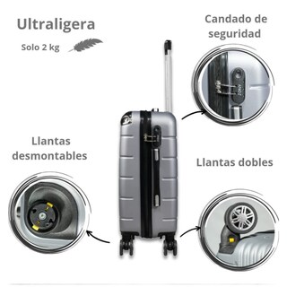 Foto 3 | Foto 3 | Maleta De Viaje Jony 20'' Polipropileno Gris Plata