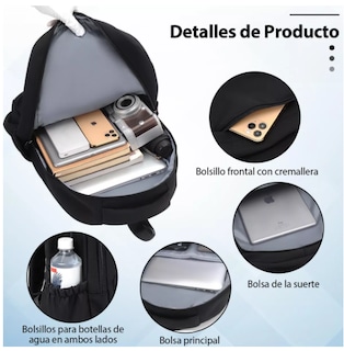 Foto 3 | Foto 3 | Mochilas Xtellar Para Hombre Mujer Mochila Laptop Escolar 30l Modelo Negro