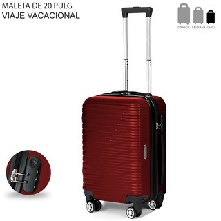 Foto 1 | Foto 1 | Maleta De Viaje De Mano A Bordo 20 Con Candado De Seguridad Color Rojo