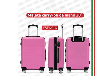 Foto 2 | Foto 2 | Maleta De Viaje Rígida Carry On De Mano Cabina Modelo Esencia Rosa 20 Pulgadas 10 Kg Con Candado Seguridad