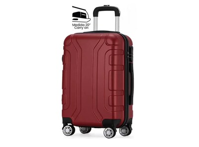 Foto 1 | Foto 1 | Maleta De Viaje Rígida Carry On De Mano Cabina Modelo Fuego 20 Pulgadas 10 Kg Con Candado Seguridad